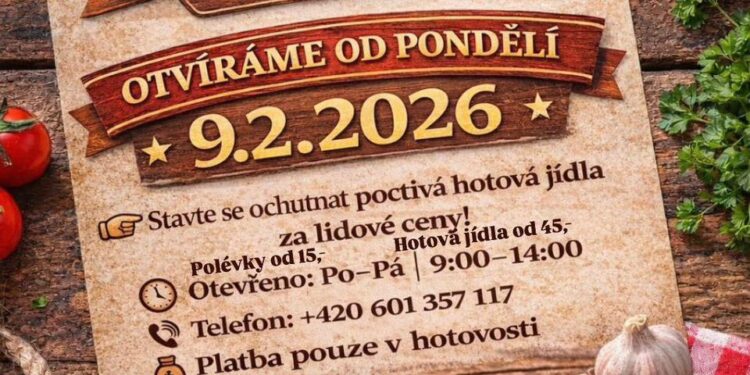 HOTOVÉ JÍDLO ZA 70KČ? OD PONDĚLÍ V LOUNECH!