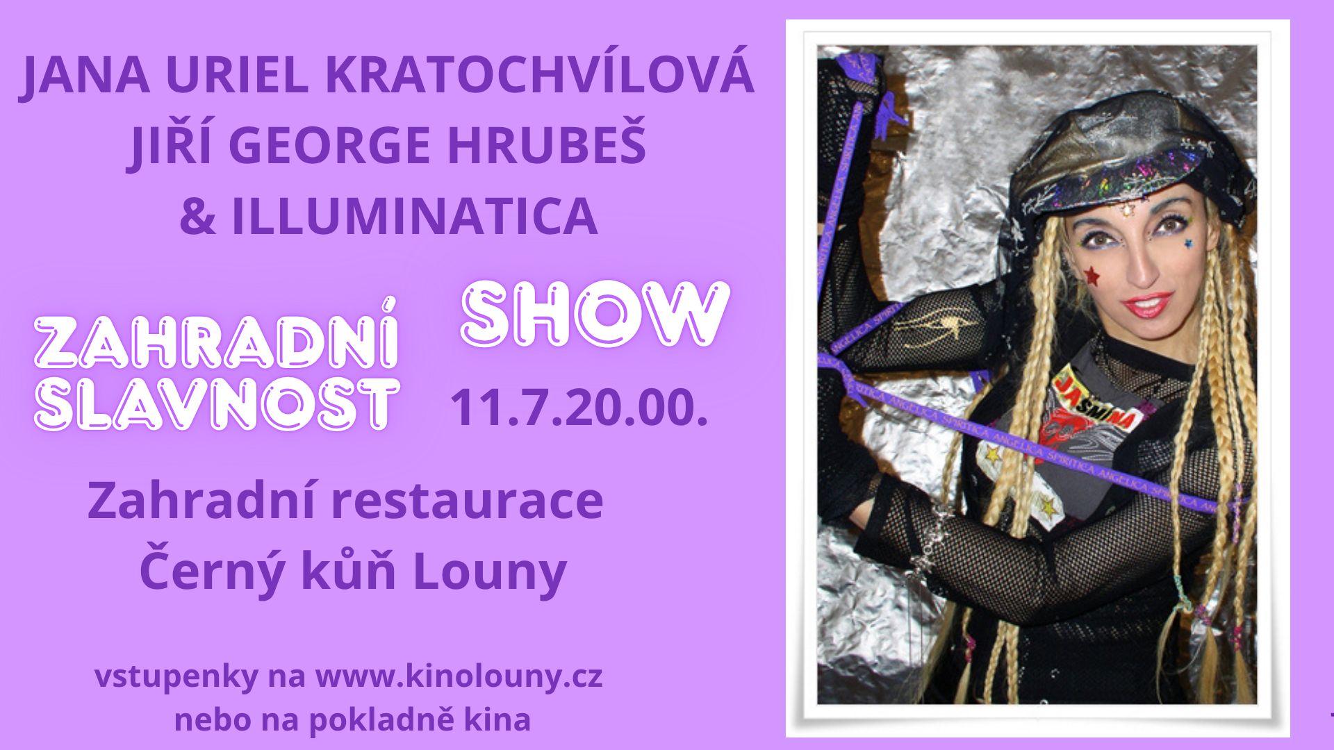 Jana Uriel Kratochvílová – Koncertní show v Zahradní restauraci