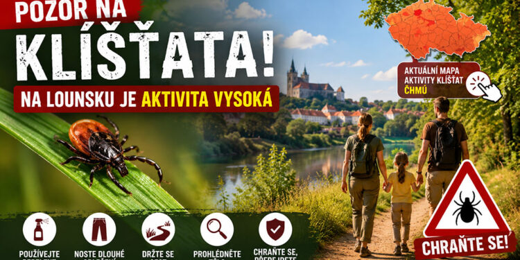 POZOR NA KLÍŠŤATA! NA LOUNSKU JE AKTIVITA VELMI VYSOKÁ