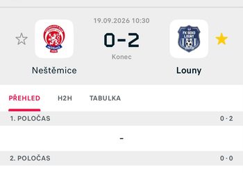 NEŠTĚMICE – FK SEKO LOUNY 0:2